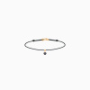 Bracelet Cordon La Brune & La Blonde Black BB Diamant Noir 0,20 ct Or Jaune