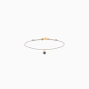 Bracelet Cordon La Brune & La Blonde Black BB Diamant Noir 0,20 ct Or Jaune