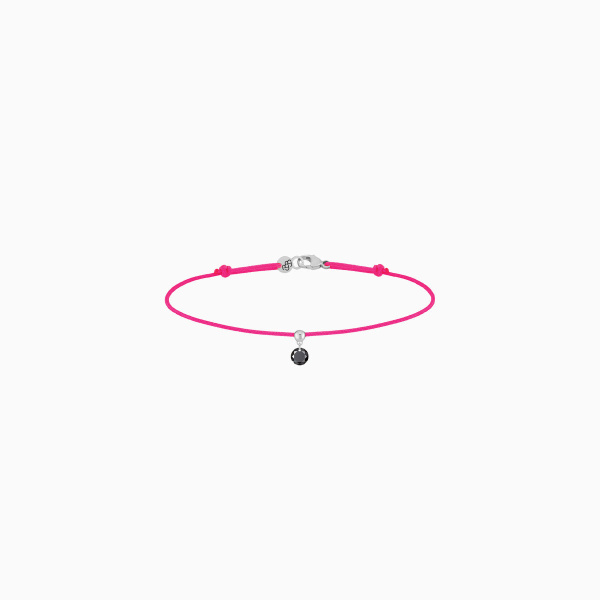 Bracelet Cordon La Brune & La Blonde Black BB Diamant Noir 0,20 ct Or Blanc