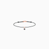 Bracelet Cordon La Brune & La Blonde Black BB Diamant Noir 0,20 ct Or Rose