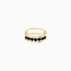 Bague La Brune & La Blonde Black Hula Hoop Merveilleuse 7 Diamants Noirs 0,70 ct Or Jaune