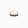 Bague La Brune & La Blonde Black Hula Hoop Merveilleuse 7 Diamants Noirs 0,70 ct Or Rose