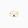Bague La Brune & La Blonde Black Hula Hoop Solitaire Diamant Noir 0,10 ct Or Jaune