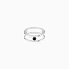 Bague La Brune & La Blonde Black Hula Hoop Solitaire Diamant Noir 0,10 ct Or Blanc