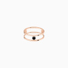 Bague La Brune & La Blonde Black Hula Hoop Solitaire Diamant Noir 0,10 ct Or Rose