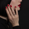Bague La Brune & La Blonde Black Hula Hoop Solitaire Diamant Noir 0,10 ct Or Rose