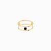 Bague La Brune & La Blonde Black Hula Hoop Solitaire Diamant Noir 0,20 ct Or Jaune