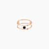 Bague La Brune & La Blonde Black Hula Hoop Solitaire Diamant Noir 0,20 ct Or Rose