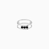 Bague La Brune & La Blonde Black Hula Hoop Trilogie Diamants Noirs 0,30 ct Or Blanc