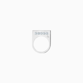 Bague La Brune & La Blonde Funambule 5 Diamants Or Blanc