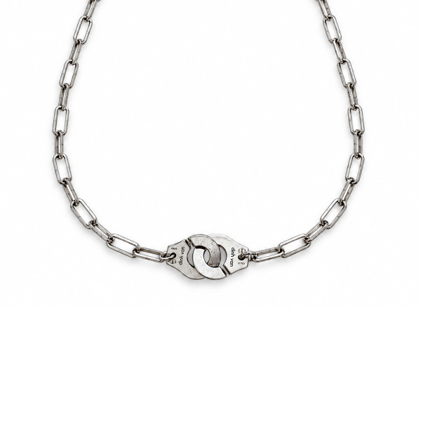Collier Occasion Dinh Van Menottes Or Blanc sur Chaîne