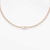 Bracelet Vanrycke Georgia or rose et diamant baguette