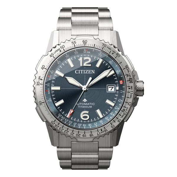 Montre Citizen Promaster Sky Navihawk 40 mm Automatique Super Titanium Cadran Bleu