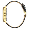 Montre Citizen Automatique 40 mm Plaqué Or Jour Date Cadran Blanc Bracelet Cuir Noir