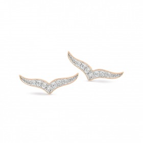 Boucles d'Oreilles Ginette NY Wise Diamond Or Rose