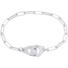 Bracelet Dinh Van Menottes R12 or blanc sur chaîne
