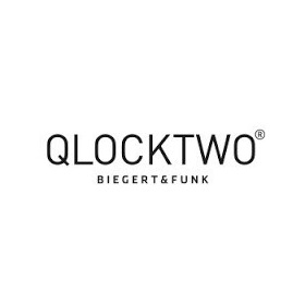 Horloge Qlocktwo Touch de table Golden Legend