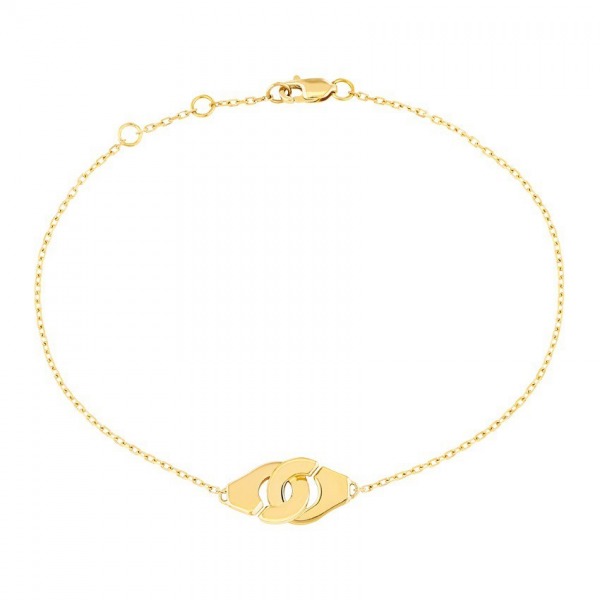 Bracelet Dinh Van Menottes R8 or jaune sur chaîne