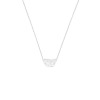 Collier Menottes Dinh Van R8  or blanc sur chaîne