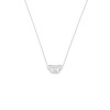 Collier Menottes Dinh Van R8 Diamants chaîne forcat or blanc