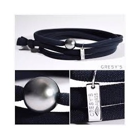 Bracelet Gresy's Ma Perle Tahiti, Noir