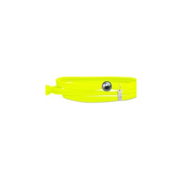 Bracelet Gresy's Ma Perle Tahiti, Jaune fluo