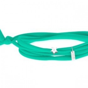 Bracelet Gresy's Sunny Star 1 diamant, argent rhodié Vert Maldives