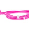 Bracelet Gresy's Sunny Love 1 diamant, argent rhodié Rose Fluo