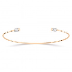 Bracelet Ginette NY Choker Single Diamond Or Rose