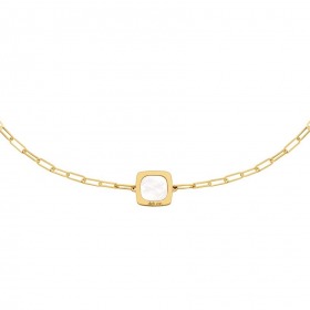 Collier Dinh Van Impression or jaune et nacre blanche