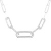 Collier Dinh Van Maillon L or blanc et diamants