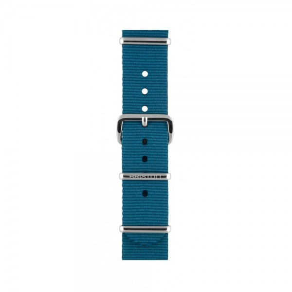 Bracelet Briston Chic 36 type Nato - Bleu canard 18 mm