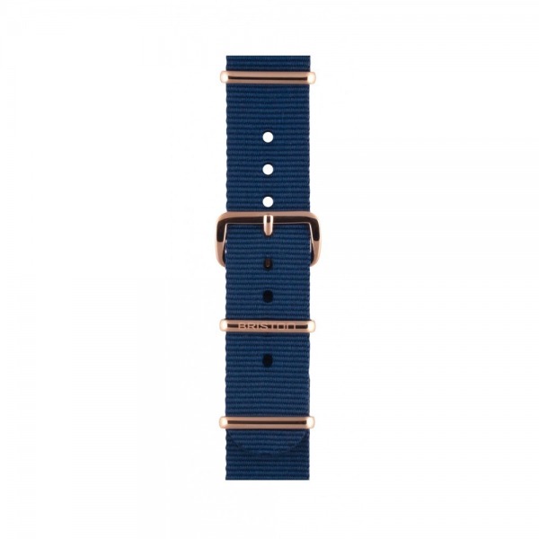 Bracelet Briston Chic 36 type Nato - Bleu marine 18 mm