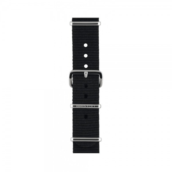 Bracelet Briston Chic 36 type Nato - Noir  18 mm