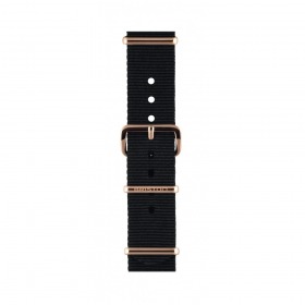 Bracelet Briston Chic 36 type Nato - Noir  18 mm