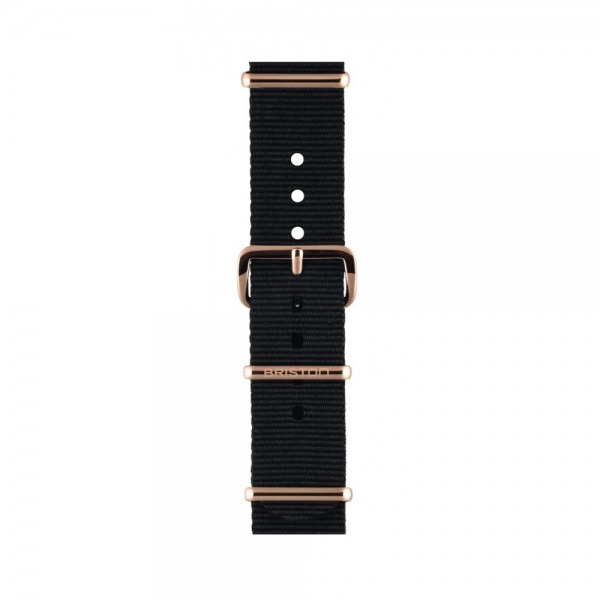 Bracelet Briston Chic 36 type Nato - Noir  18 mm