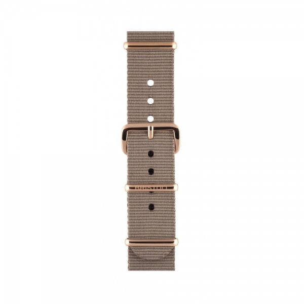 Bracelet Briston Chic 36 type Nato - Taupe  18 mm