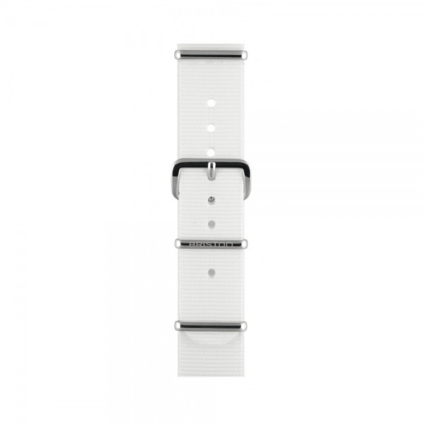 Bracelet Briston Chic 36 type Nato - Blanc  18 mm