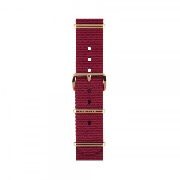 Bracelet Briston Chic 36 type Nato - Bordeaux 18 mm