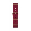 Bracelet Briston Chic 36 type Nato - Bordeaux 18 mm