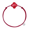 Bracelet MORGANNE BELLO cordon rouge treffle Quartz rouge Friandise