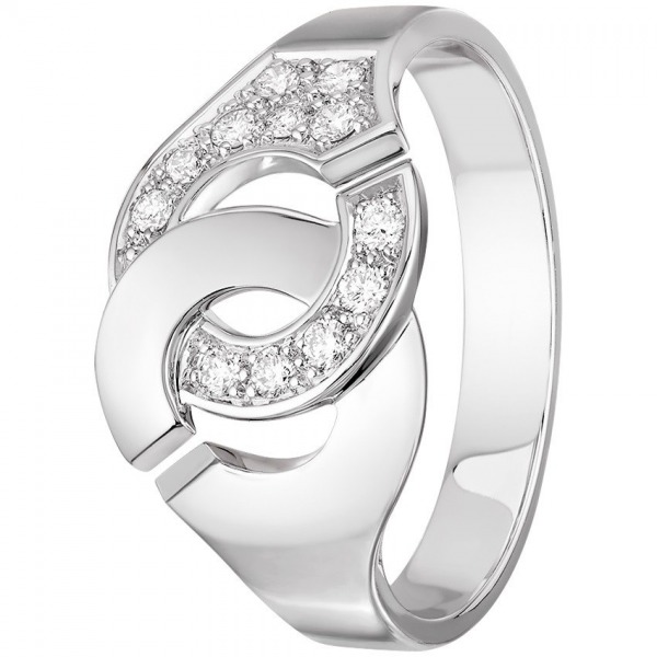 Bague Dinh Van Menottes R10 Diamants Or blanc