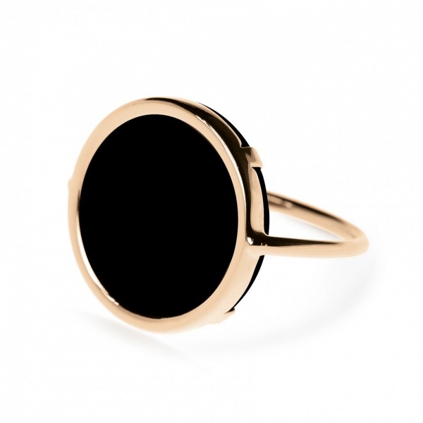 Bague Ginette NY Disc Ring Black Onyx