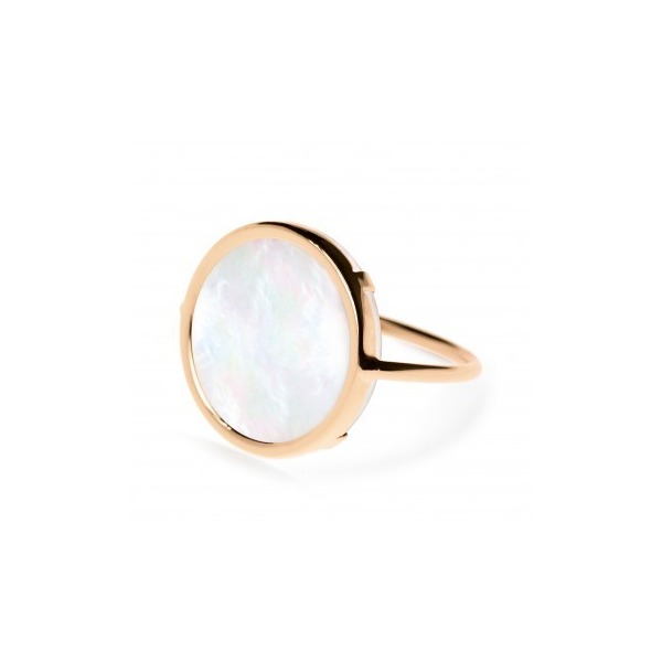 Bague Ginette NY Disc Ring Mother Of Pearl