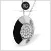 Pendentif TOM G Coupole Or Blanc Et Diamants Blancs