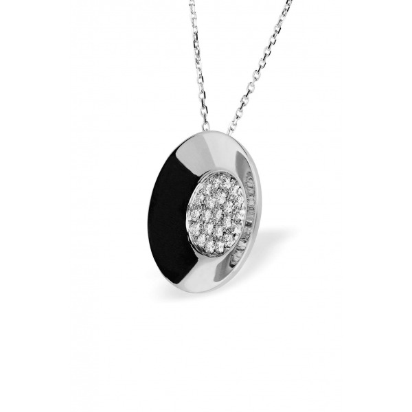 Pendentif TOM G Coupole Or Blanc Et Diamants Blancs