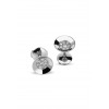 Boucles d'Oreilles TOM G Coupole Or Blanc Et Diamants Blancs