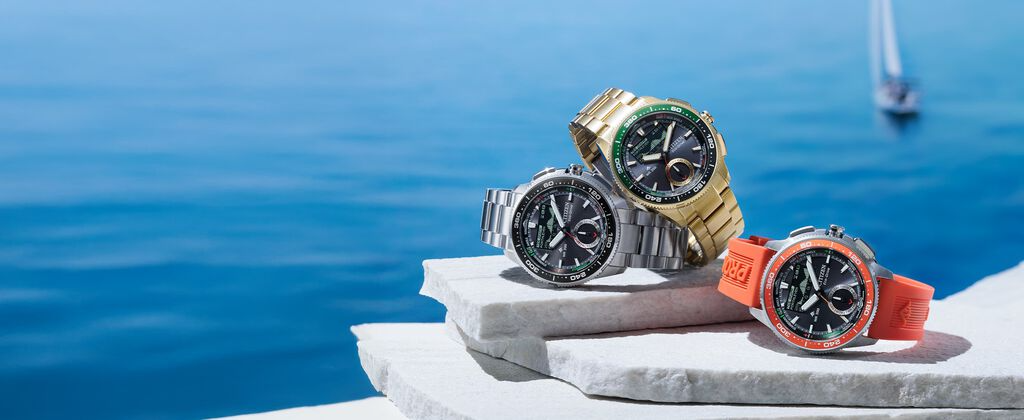 Trois montres Citizen Eco-Drive à la lumière du jour