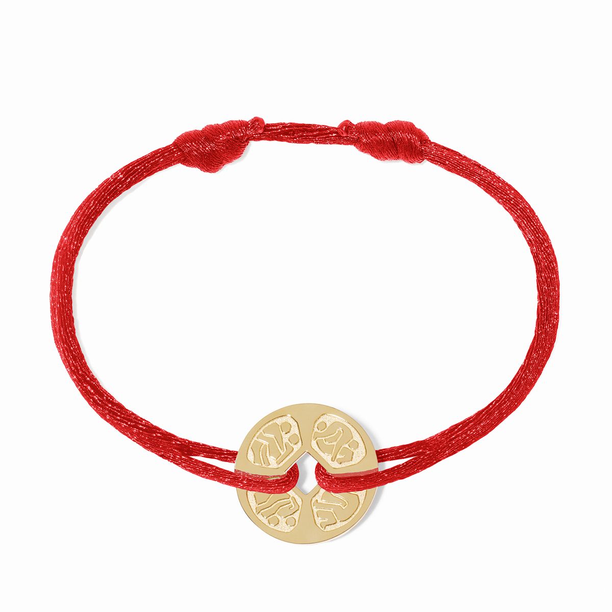 Bracelet sur cordon Kamasutra en or jaune 17 mm