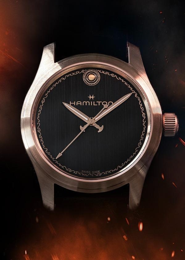 Hamilton Khaki Field Auto The Odyssey Limited Edition 42 mm bronze, cadran noir à frise dorée et aiguilles épées